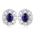 S925 sterling silver cultured sapphire earrings A