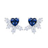 S925 silver cultured sapphire earrings W