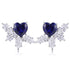 S925 silver cultured sapphire earrings W
