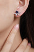 S925 silver cultured sapphire earrings W