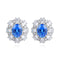 S925 silver cultured cobalt spinal earrings A