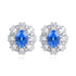 S925 silver cultured cobalt spinal earrings A