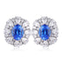 S925 silver cultured cobalt spinal earrings A