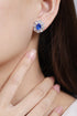 S925 silver cultured cobalt spinal earrings A