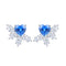 S925 silver cultured cobalt spinal earrings A