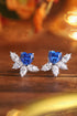 S925 silver cultured cobalt spinal earrings A
