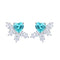 S925 sterling silver cultured Paraiba earrings A