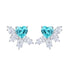 S925 sterling silver cultured Paraiba earrings A