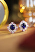 S925 silver cultured sapphire earrings W 10.31ct