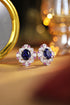 S925 silver cultured sapphire earrings W 10.31ct