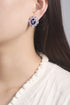 S925 silver cultured sapphire earrings W 10.31ct