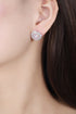 18K imitation diamond earrings A 3.35ct