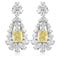 S925 silver imitation yellow and white diamond