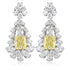 S925 silver imitation yellow and white diamond