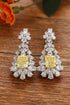 S925 silver imitation yellow and white diamond