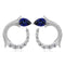 S925 sterling cultured sapphire earrings A