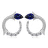 S925 sterling cultured sapphire earrings A