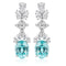 S925 sterling silver cultured Paraiba earrings A 9.23ct