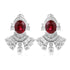 S925 silver cultured red sapphire earrings A 13.47ct