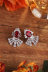 S925 silver cultured red sapphire earrings A 13.47ct