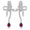 S925 silver natural garnet earrings W 4.86ct