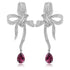 S925 silver natural garnet earrings W 4.86ct