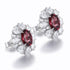 s925 silver natural garnet earrings W