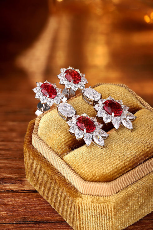 S925 silver cultured pave lapis ;azuli earrings W 5.37ct