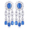 S925 silver cultured cobalt spinel earrings A 11.69ct
