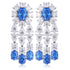 S925 silver cultured cobalt spinel earrings A 11.69ct
