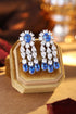 S925 silver cultured cobalt spinel earrings A 11.69ct