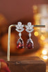 S925 silver natural garnet earrings A 18.22ct