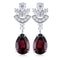 S925 silver natural garnet earrings A 18.22ct