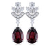 S925 silver natural garnet earrings A 18.22ct