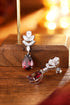S925 silver natural garnet earrings A 18.22ct