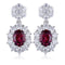 S925 silver natural garnet earrings W 2.07ct