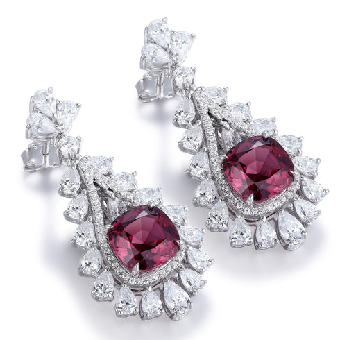 S925 silver natural earrings W 5.57ct