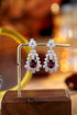 S925 silver natural garnet earrings W 4.63ct
