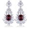 S925 silver natural garnet earrings W 4.63ct