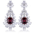 S925 silver natural garnet earrings W 4.63ct