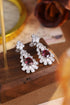 S925 silver natural garnet earrings W 4.63ct