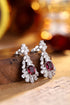 S925 silver natural garnet earrings W 4.63ct