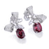 S925 silver natural garnet earrings A 2.5ct