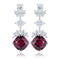 S925 silver natural garnet earrings A 6.64ct