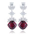 S925 silver natural garnet earrings A 6.64ct