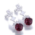 S925 silver natural garnet earrings A 6.64ct
