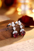 S925 silver natural garnet earrings A 6.64ct