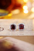 S925 silver natural garnet earrings W 6.22ct