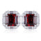 S925 silver natural garnet earrings W 6.22ct
