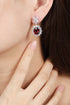 S925 silver natural garnet earrings W 9.3ct